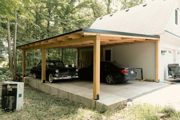 Timber Frame Car Port - Zionsville, IN